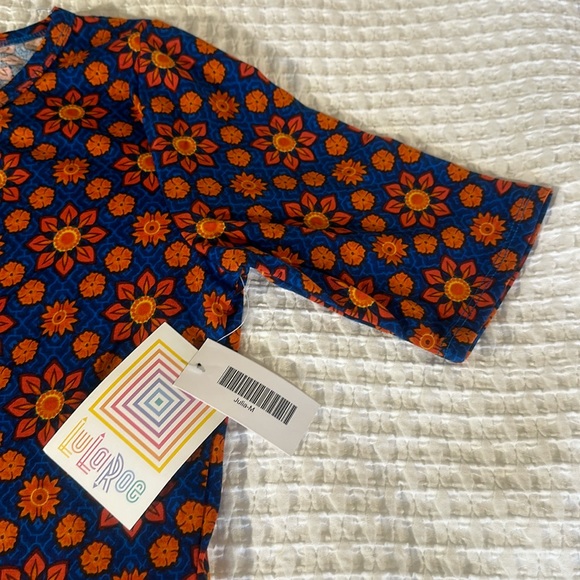 LuLaRoe Women’s Julia Dress/Size: Medium/Color: Orange-Blue Floral (NWT) - Picture 2 of 10